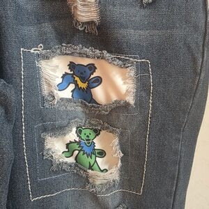 Custom Grateful Dead Jeans.  Great for festival season!!